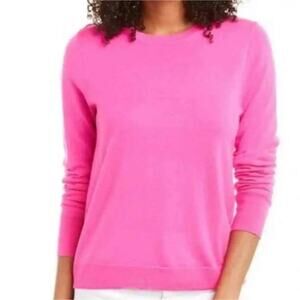J. CREW Merino Wool Crewneck Sweater Hot Pink Barbiecore Sz XXS {J10}